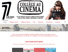 Tablet Screenshot of collegeaucinema77.com